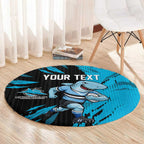 Personalized Cronulla Sharks Round Carpet Dynamic Lightning Mascot Rugby Australia
