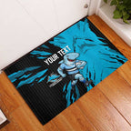 Personalized Cronulla Sharks Rubber Doormat Dynamic Lightning Mascot Rugby Australia