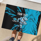 Personalized Cronulla Sharks Rubber Doormat Dynamic Lightning Mascot Rugby Australia