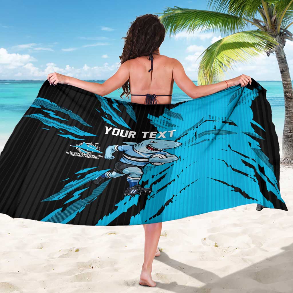 Personalized Cronulla Sharks Sarong Dynamic Lightning Mascot Rugby Australia