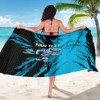 Personalized Cronulla Sharks Sarong Dynamic Lightning Mascot Rugby Australia