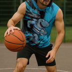 Personalized Cronulla Sharks Sleeveless Hoodie Dynamic Lightning Mascot Rugby Australia