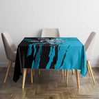 Personalized Cronulla Sharks Tablecloth Dynamic Lightning Mascot Rugby Australia