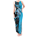Personalized Cronulla Sharks Tank Maxi Dress Dynamic Lightning Mascot Rugby Australia