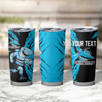Personalized Cronulla Sharks Tumbler Cup Dynamic Lightning Mascot Rugby Australia