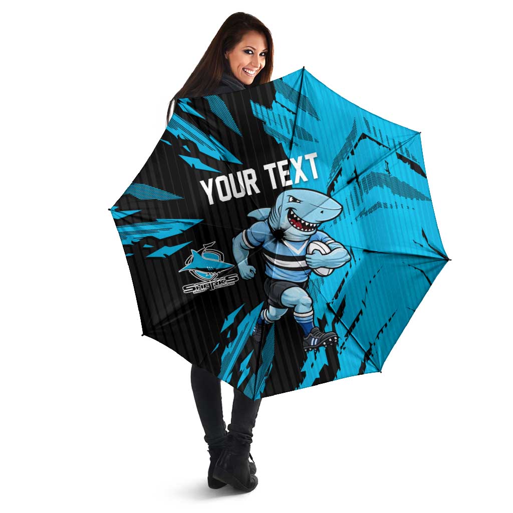 Personalized Cronulla Sharks Umbrella Dynamic Lightning Mascot Rugby Australia