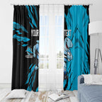 Personalized Cronulla Sharks Window Curtain Dynamic Lightning Mascot Rugby Australia