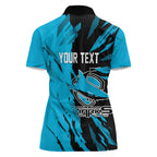 Personalized Cronulla Sharks Women Polo Shirt Dynamic Lightning Mascot Rugby Australia