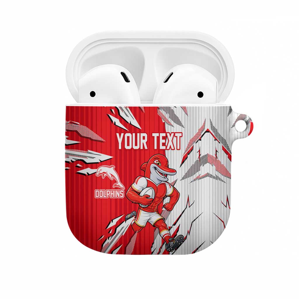 Personalized Dolphins AirPods Case Dynamic Lightning Mascot Rugby Australia