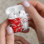 Personalized Dolphins AirPods Case Dynamic Lightning Mascot Rugby Australia