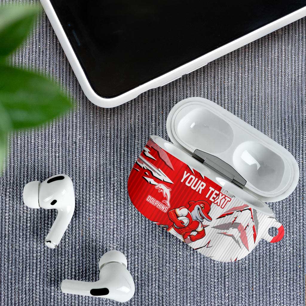Personalized Dolphins AirPods Case Dynamic Lightning Mascot Rugby Australia