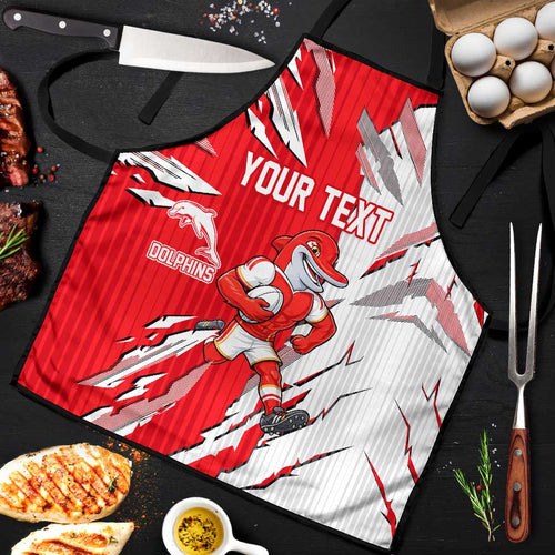 Personalized Dolphins Apron Dynamic Lightning Mascot Rugby Australia
