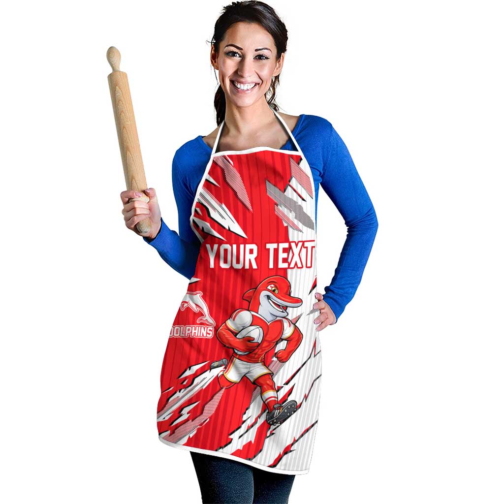 Personalized Dolphins Apron Dynamic Lightning Mascot Rugby Australia