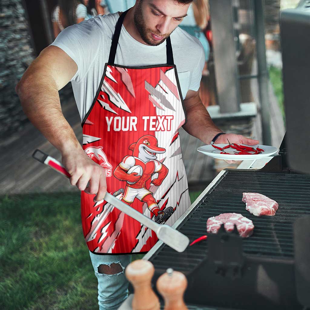 Personalized Dolphins Apron Dynamic Lightning Mascot Rugby Australia