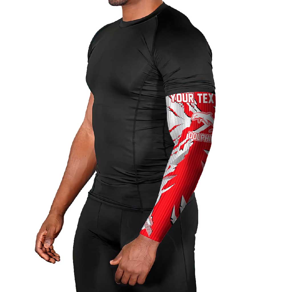 Personalized Dolphins Arm Sleeves Dynamic Lightning Mascot Rugby Australia