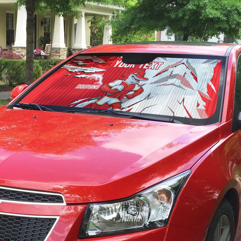 Personalized Dolphins Auto Sun Shade Dynamic Lightning Mascot Rugby Australia