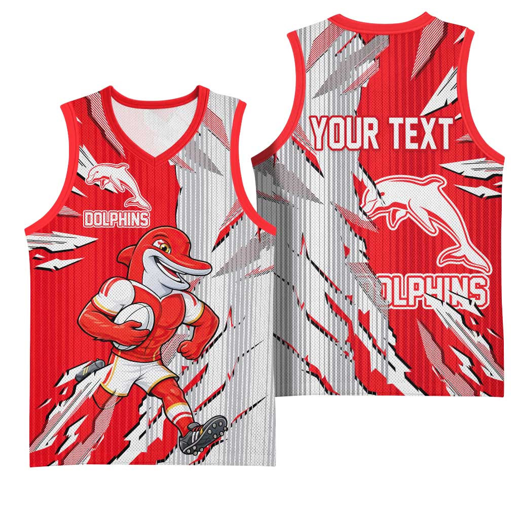 Personalized Dolphins Basketball Jersey Dynamic Lightning Mascot Rugby Australia