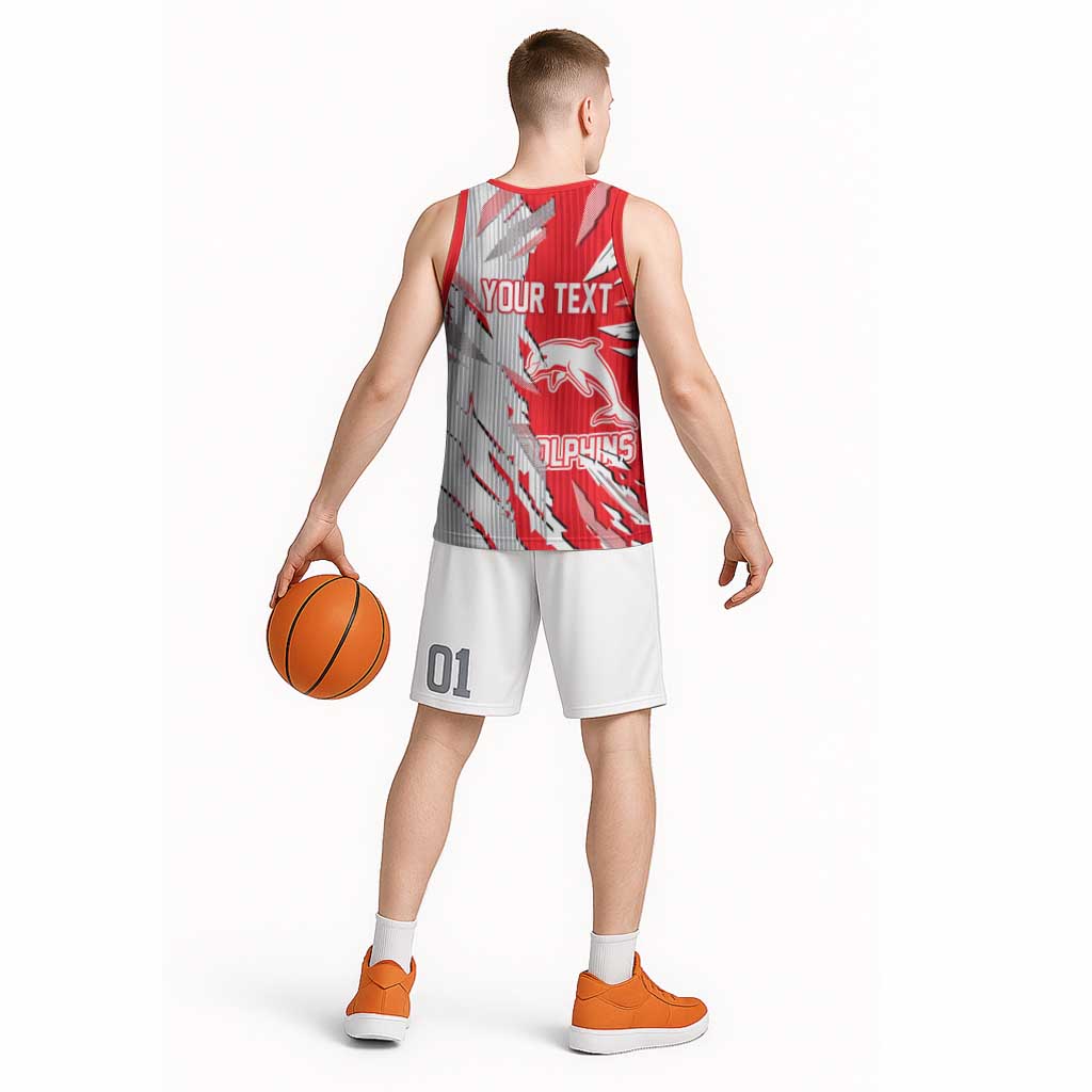 Personalized Dolphins Basketball Jersey Dynamic Lightning Mascot Rugby Australia