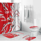 Personalized Dolphins Bathroom Set Dynamic Lightning Mascot Rugby Australia