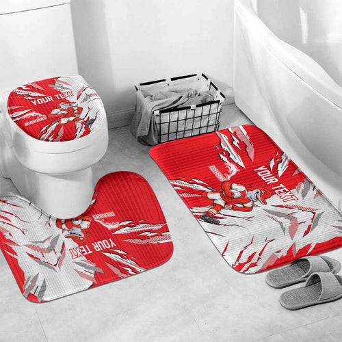 Personalized Dolphins Bathroom Set Dynamic Lightning Mascot Rugby Australia
