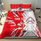 Personalized Dolphins Bedding Set Dynamic Lightning Mascot Rugby Australia