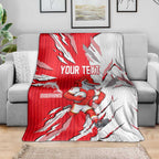 Personalized Dolphins Blanket Dynamic Lightning Mascot Rugby Australia