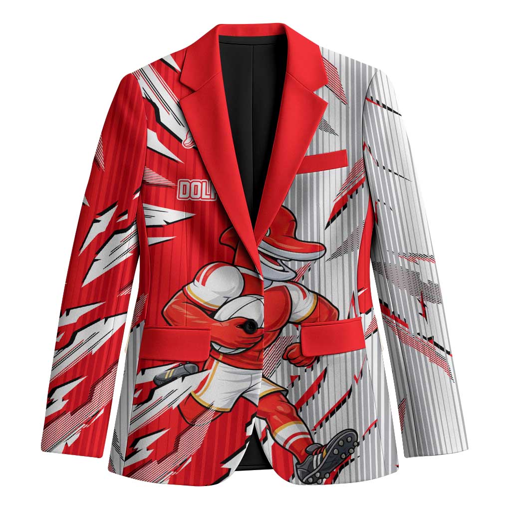Personalized Dolphins Blazer Dynamic Lightning Mascot Rugby Australia