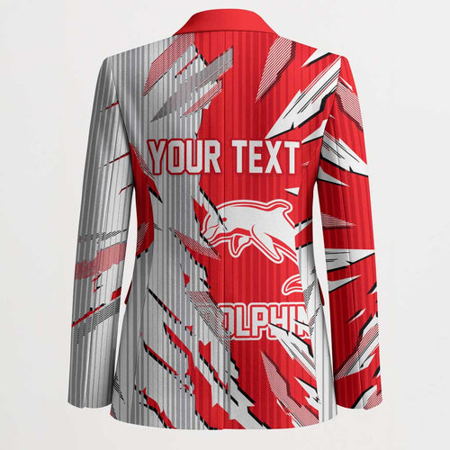 Personalized Dolphins Blazer Dynamic Lightning Mascot Rugby Australia