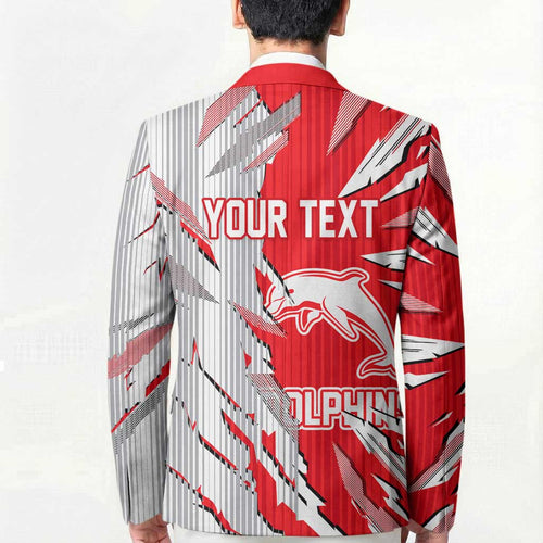 Personalized Dolphins Blazer Dynamic Lightning Mascot Rugby Australia