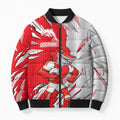 Personalized Dolphins Bomber Puffer Jacket Dynamic Lightning Mascot Rugby Australia