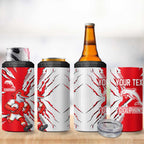 Personalized Dolphins 4 in 1 Can Cooler Tumbler Dynamic Lightning Mascot Rugby Australia