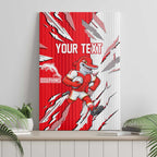Personalized Dolphins Canvas Wall Art Dynamic Lightning Mascot Rugby Australia