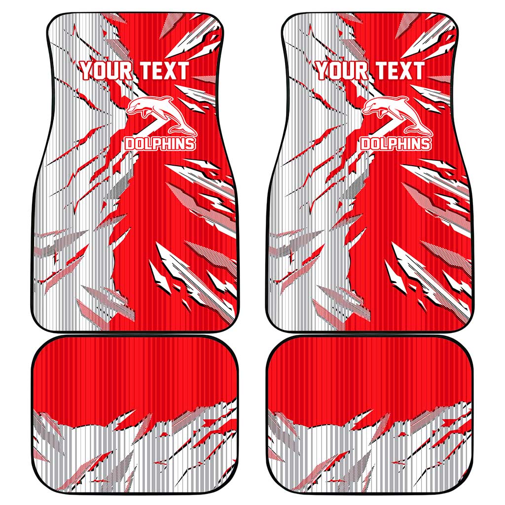 Personalized Dolphins Car Mats Dynamic Lightning Mascot Rugby Australia