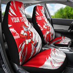 Personalized Dolphins Car Seat Cover Dynamic Lightning Mascot Rugby Australia