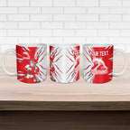 Personalized Dolphins Ceramic Mug Dynamic Lightning Mascot Rugby Australia