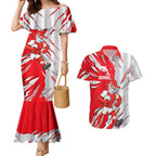 Personalized Dolphins Couples Matching Mermaid Dress and Hawaiian Shirt Dynamic Lightning Mascot Rugby Australia