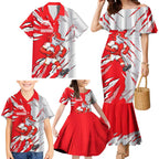 Personalized Dolphins Family Matching Mermaid Dress and Hawaiian Shirt Dynamic Lightning Mascot Rugby Australia
