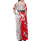 Personalized Dolphins Family Matching Off Shoulder Maxi Dress and Hawaiian Shirt Dynamic Lightning Mascot Rugby Australia