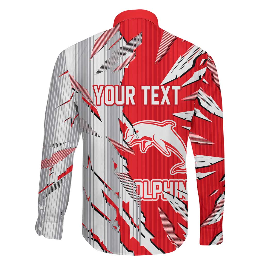 Personalized Dolphins Family Matching Off Shoulder Short Dress and Hawaiian Shirt Dynamic Lightning Mascot Rugby Australia