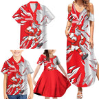 Personalized Dolphins Family Matching Summer Maxi Dress and Hawaiian Shirt Dynamic Lightning Mascot Rugby Australia