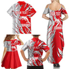 Personalized Dolphins Family Matching Summer Maxi Dress and Hawaiian Shirt Dynamic Lightning Mascot Rugby Australia