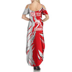 Personalized Dolphins Family Matching Summer Maxi Dress and Hawaiian Shirt Dynamic Lightning Mascot Rugby Australia