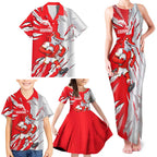 Personalized Dolphins Family Matching Tank Maxi Dress and Hawaiian Shirt Dynamic Lightning Mascot Rugby Australia