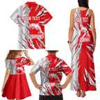 Personalized Dolphins Family Matching Tank Maxi Dress and Hawaiian Shirt Dynamic Lightning Mascot Rugby Australia