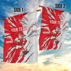 Personalized Dolphins Garden Flag Dynamic Lightning Mascot Rugby Australia