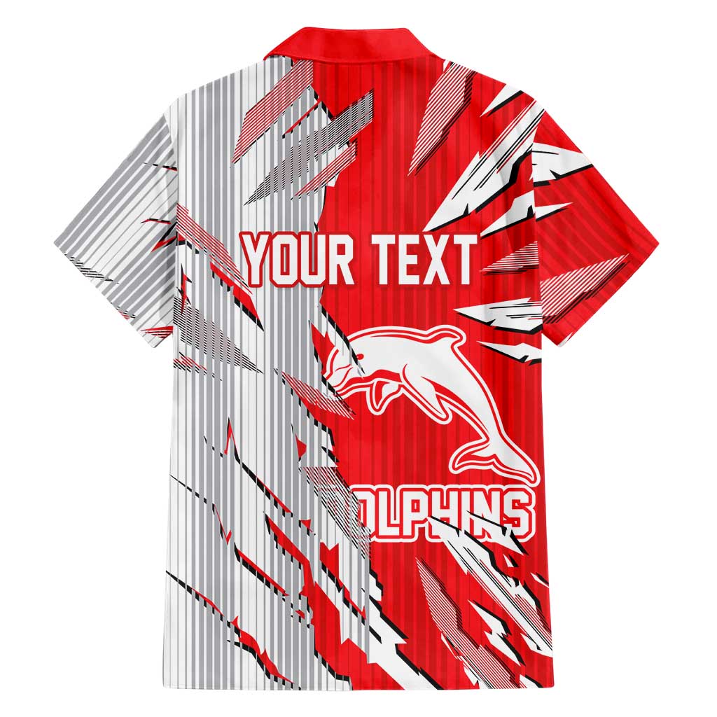 Personalized Dolphins Hawaiian Shirt Dynamic Lightning Mascot Rugby Australia