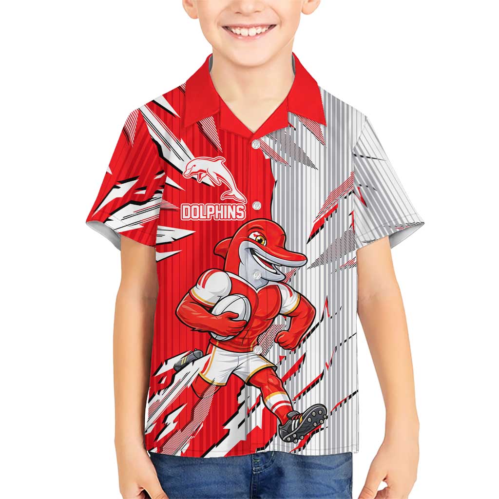 Personalized Dolphins Hawaiian Shirt Dynamic Lightning Mascot Rugby Australia
