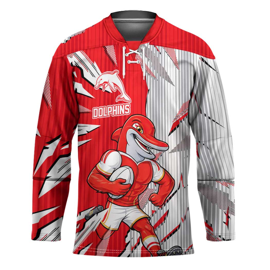 Personalized Dolphins Hockey Jersey Dynamic Lightning Mascot Rugby Australia