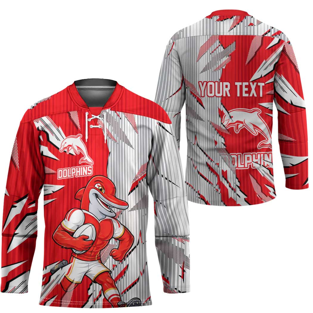 Personalized Dolphins Hockey Jersey Dynamic Lightning Mascot Rugby Australia