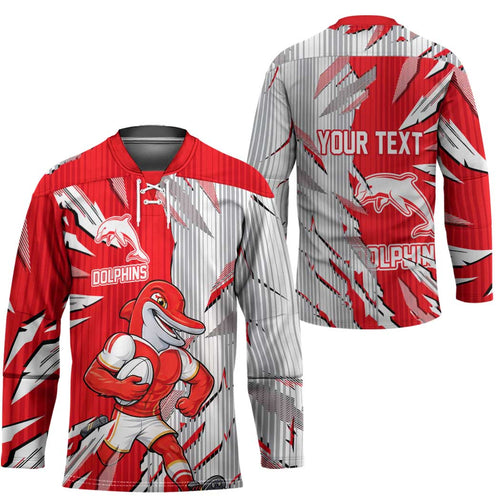 Personalized Dolphins Hockey Jersey Dynamic Lightning Mascot Rugby Australia